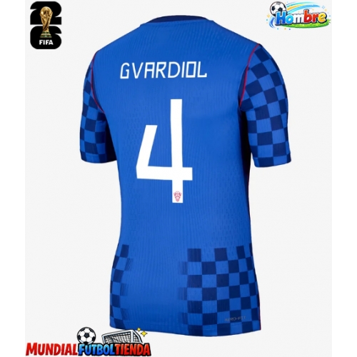 Camiseta Croacia Josko Gvardiol #4 Segunda Equipación Replica Mundial 2026 mangas cortas